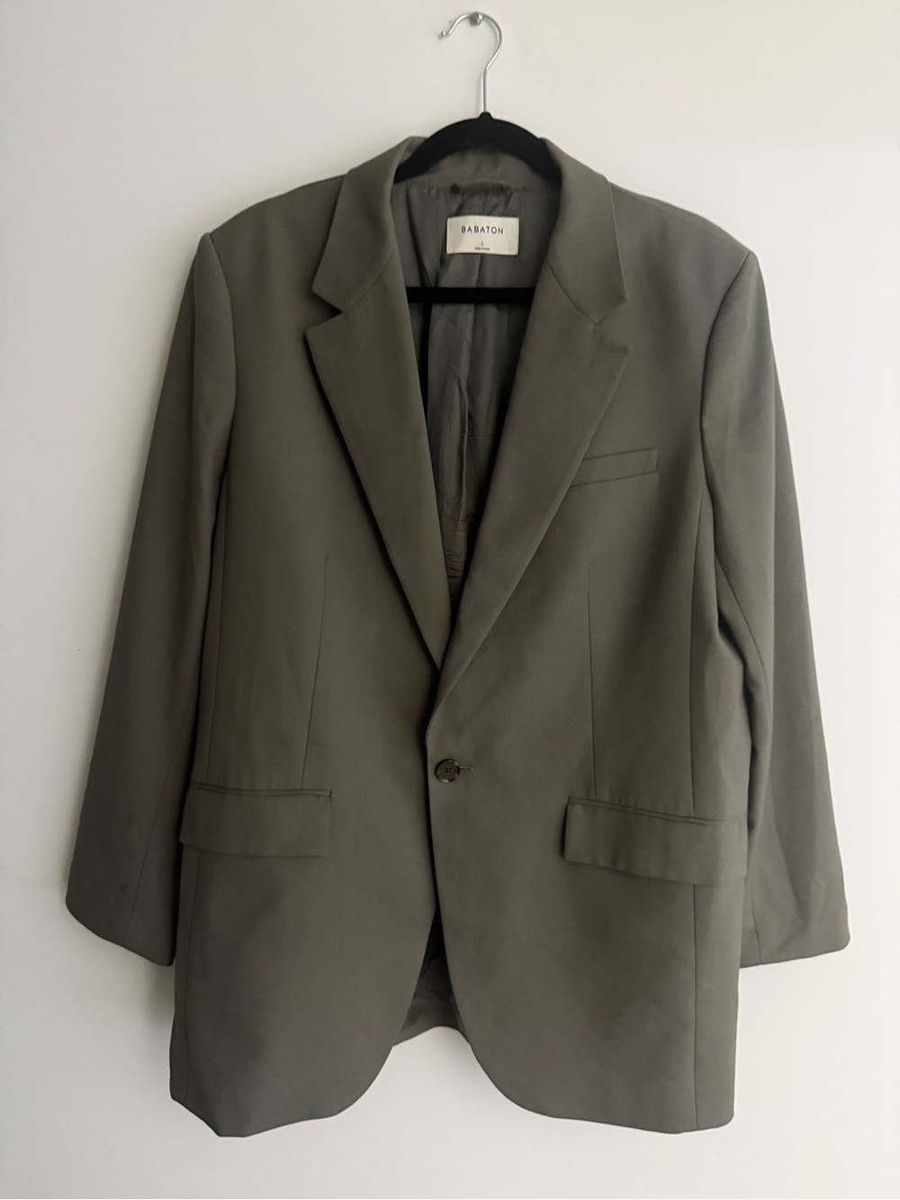 Aritzia Babaton Olive Green Single-Button Blazer
